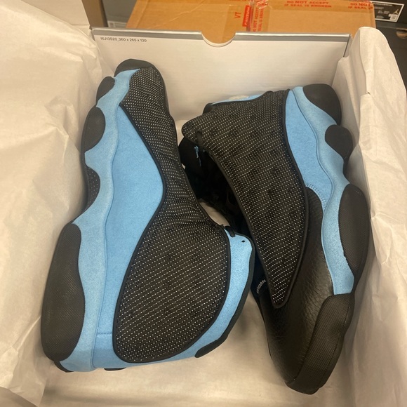 New Jordan 13. Size 12. Black and baby blue